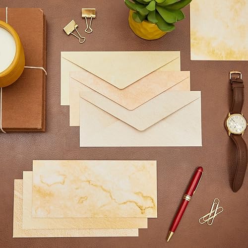Miniatura 2 de Paquete de 48 sobres envejecidos para escribir e imprimir - Paquete promocional de sobres clásicos antiguos - 8,7 x 4 pulgadas
