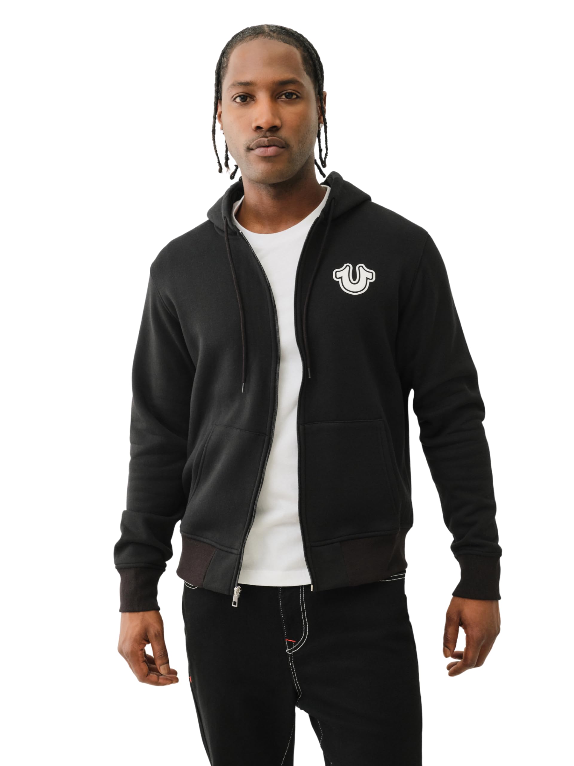 True Religion Bluza z kapturem Mężczyźni Bluza z kapturem z zamkiem błyskawicznym