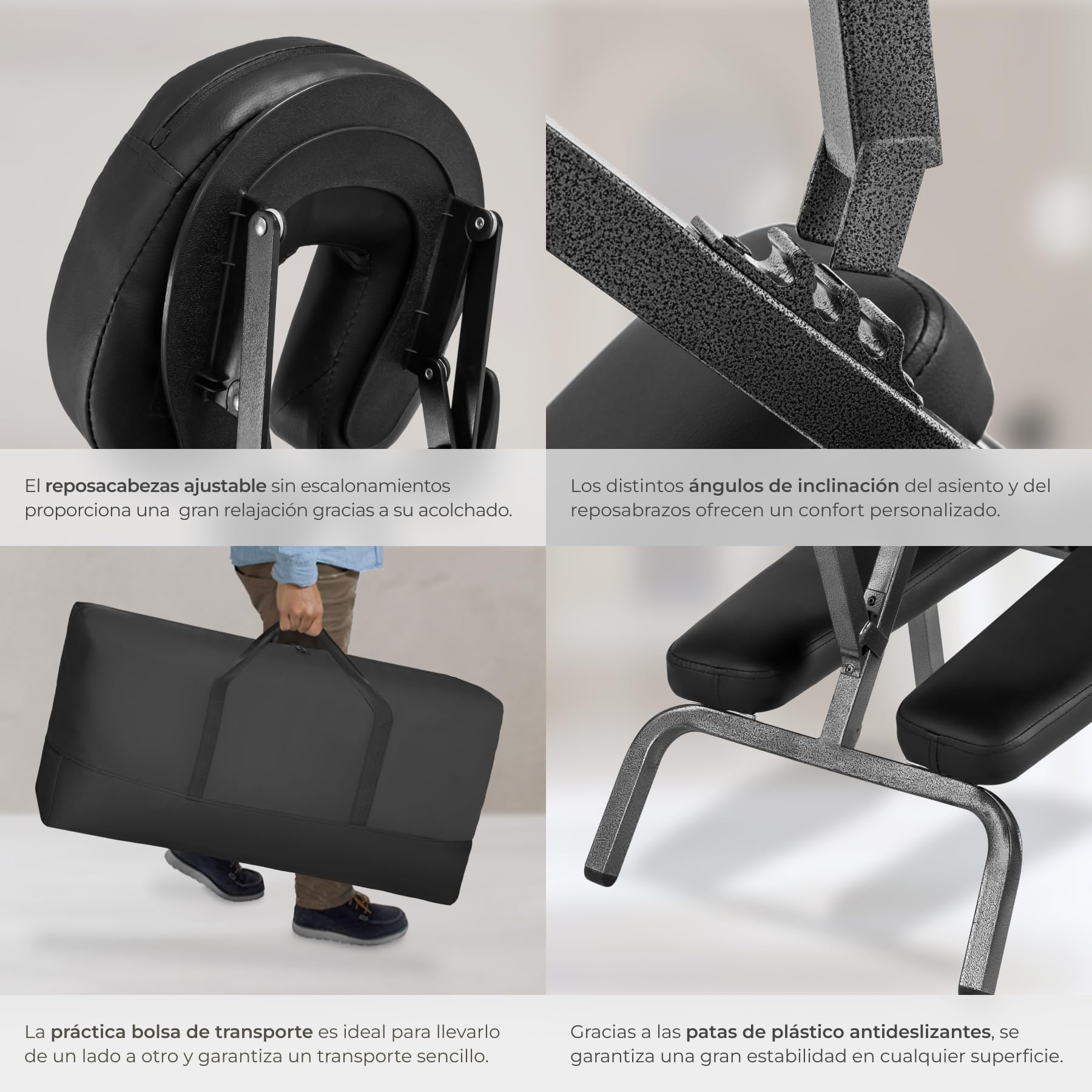 TecTake Silla de Masaje Fisioterapia rehabilitacion sillón de Tratamiento Tattoo