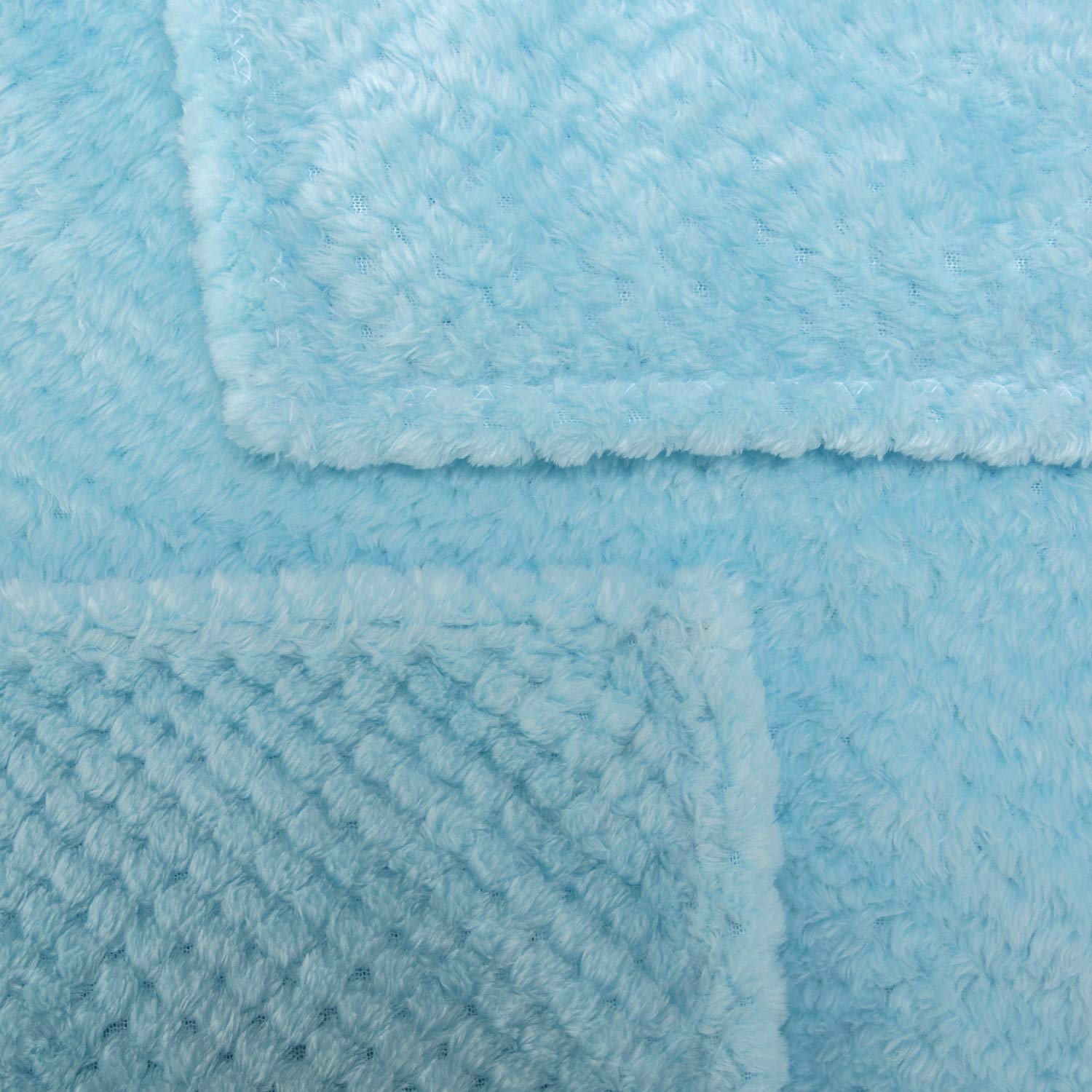 Fuzzy Fleece Throw Blanket – 40x60 Inches, Plush Soft Blanket For Couch, Bed, Travel, M-Smoked Blue