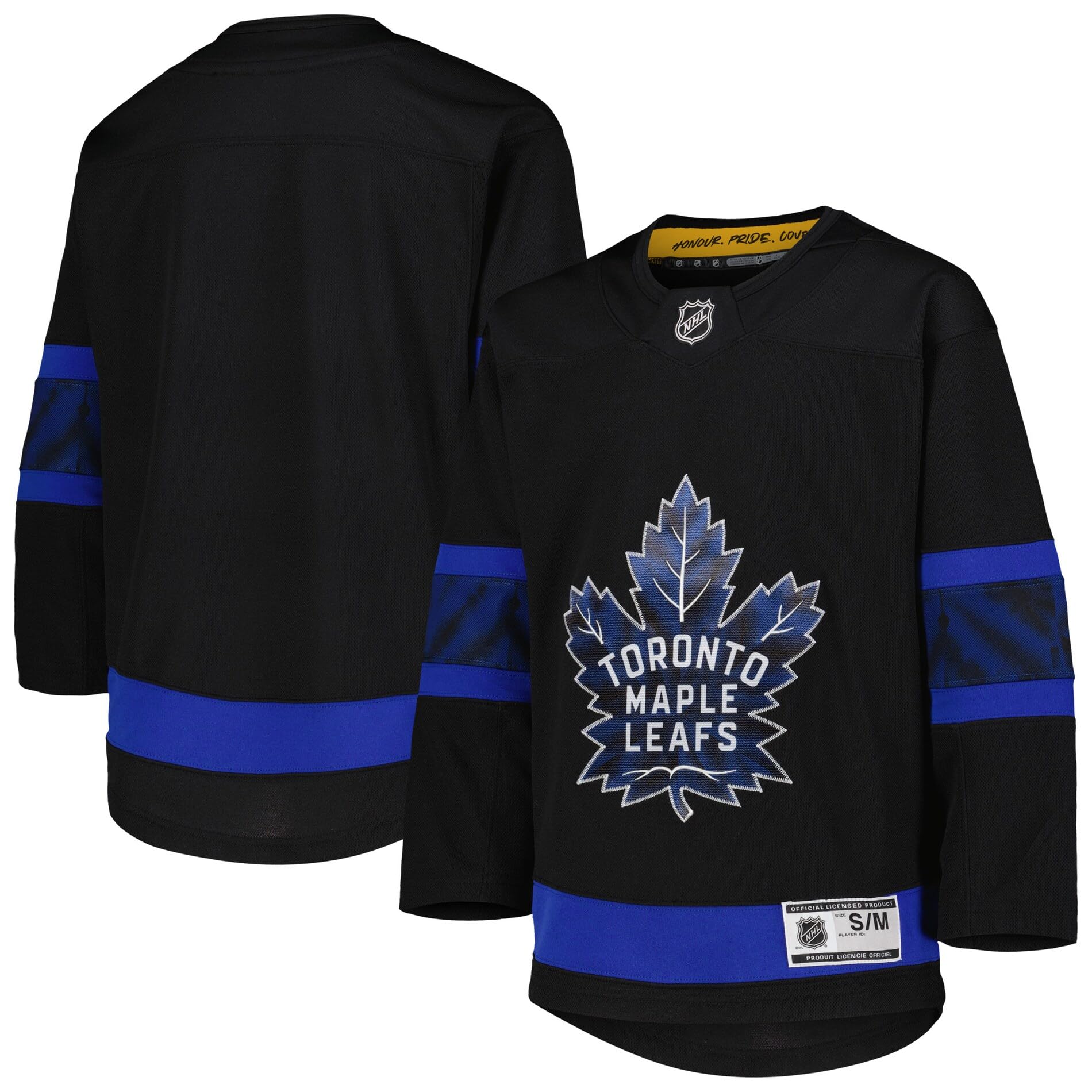 Outerstuff Toronto Maple Leafs Black Infants Toddler Alternate Premier Blank Jersey - 12 Months - 24 Months