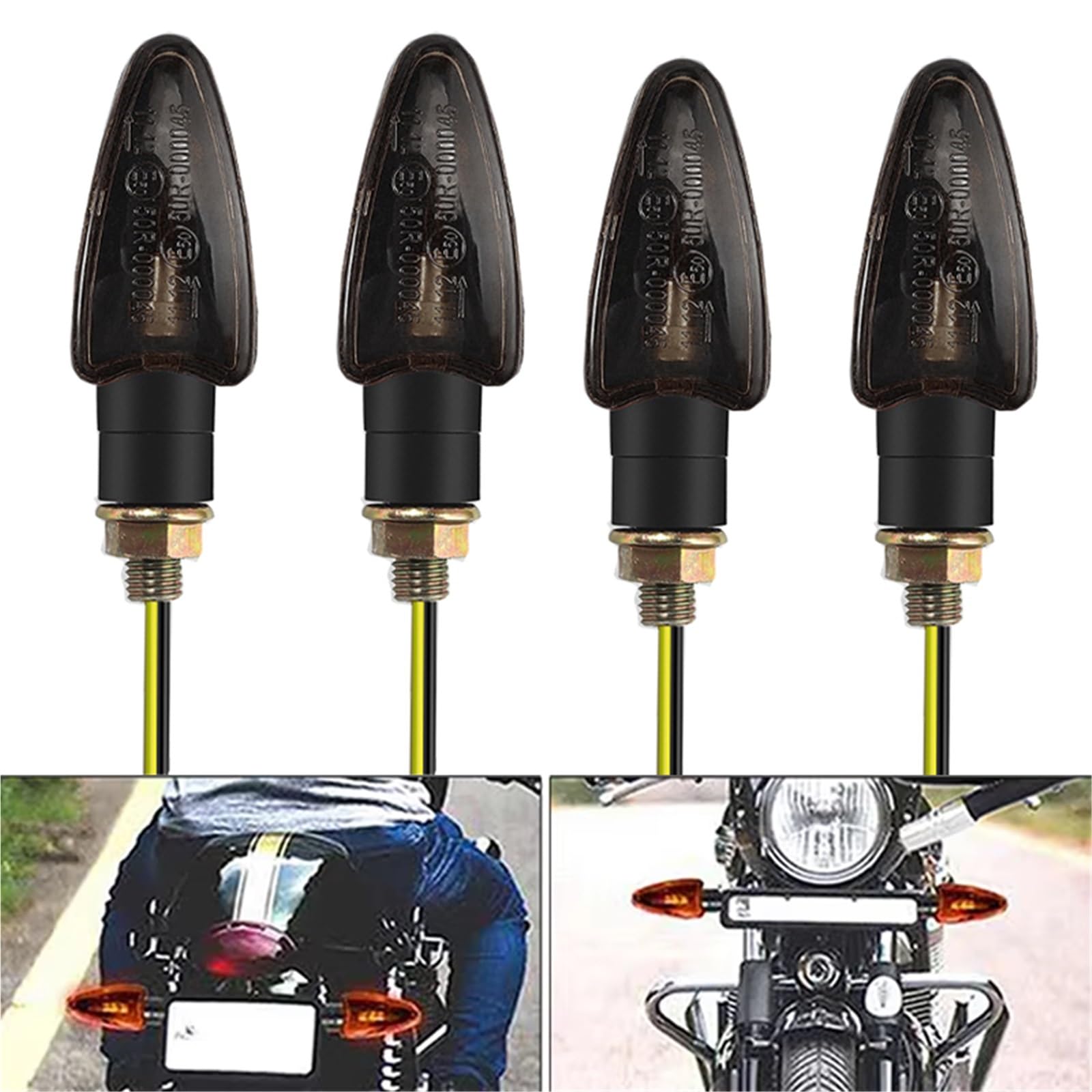 Moto Indicatore Di Direzione Universale 12V 10mm Alogena Indicatori Lampeggiante Lampada Per Ducati Scrambler 800 Multistrada 1200