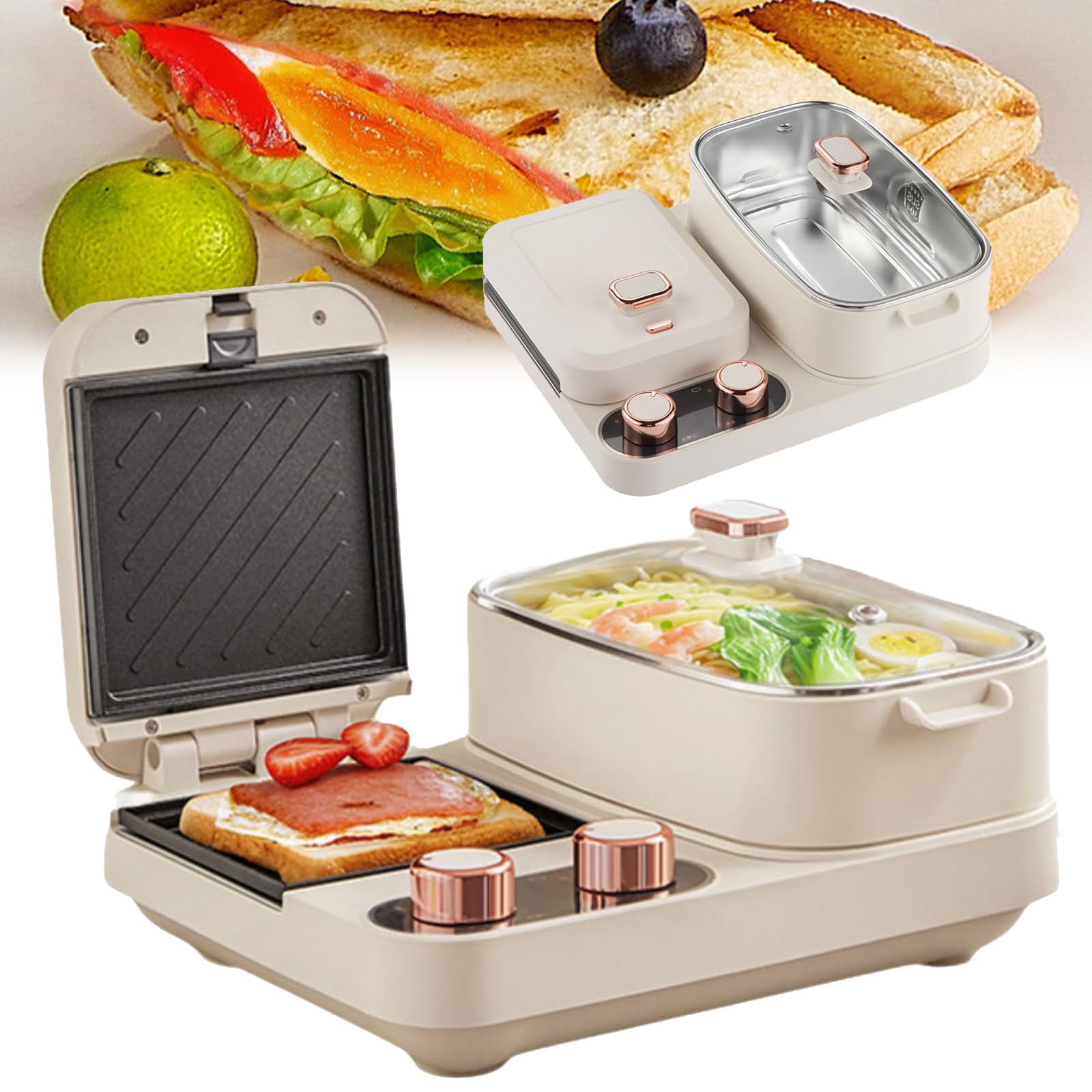 Machine à petit-déjeuner multifonctionnelle antiadhésive pour en finir avec la corvée de vaisselle