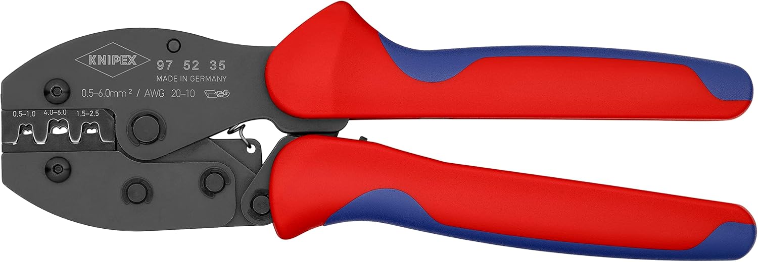 Knipex 97 52 34 SB Crimping Pliers "PreciForce" non-insulated connectors 2,8/4,8mm in blister packaging