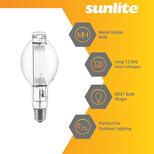 Miniatura 3 de SunLite mh1000Ubt5603681-su 1000-Watt las de haluro metálico foco con base Mogul transparente