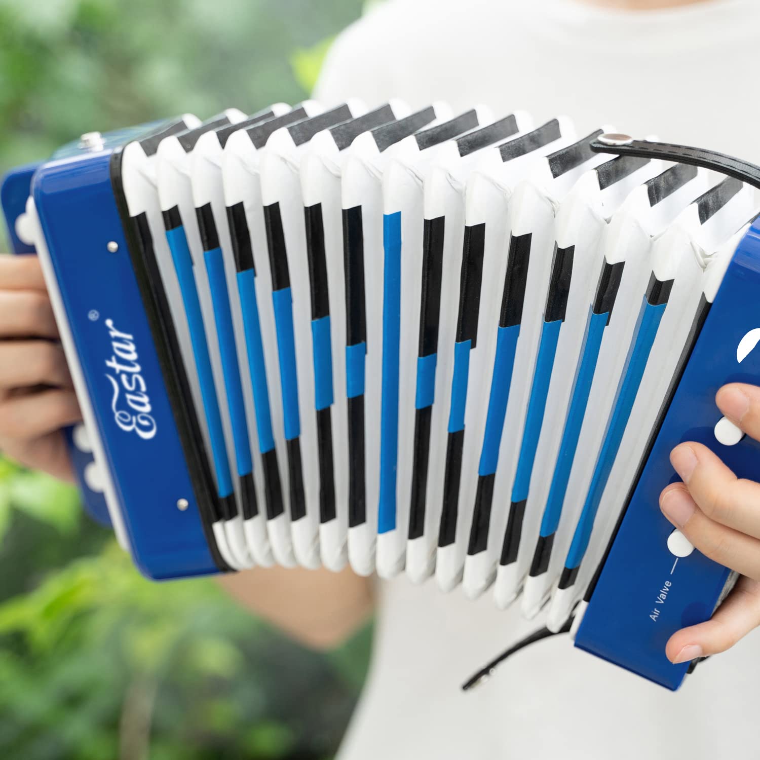 Eastar Fisarmonica a Bottoni 10 tasti per bambini principianti Blu