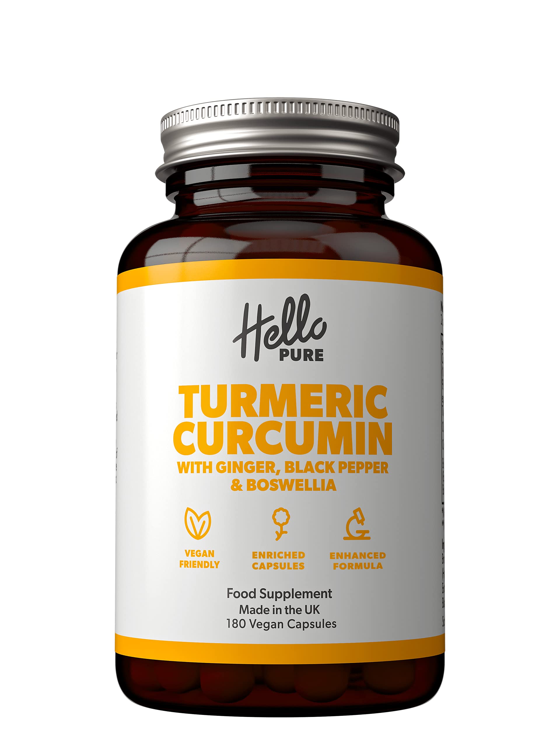 Vegan Turmeric 5000mg with Black Pepper, Ginger & Boswellia 180