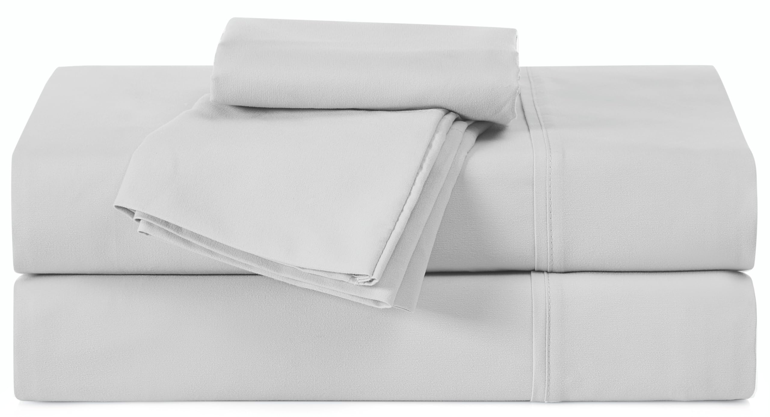 UGG 20929 Alahna Twin XL Bed Sheets and Pillowcases 3-Piece Set Sleep in Luxury Machine Washable Deep Pockets Wrinkle-Resistant Breathable Cozy Comfort Silky Cooling Sheets, Twin XL, Stone