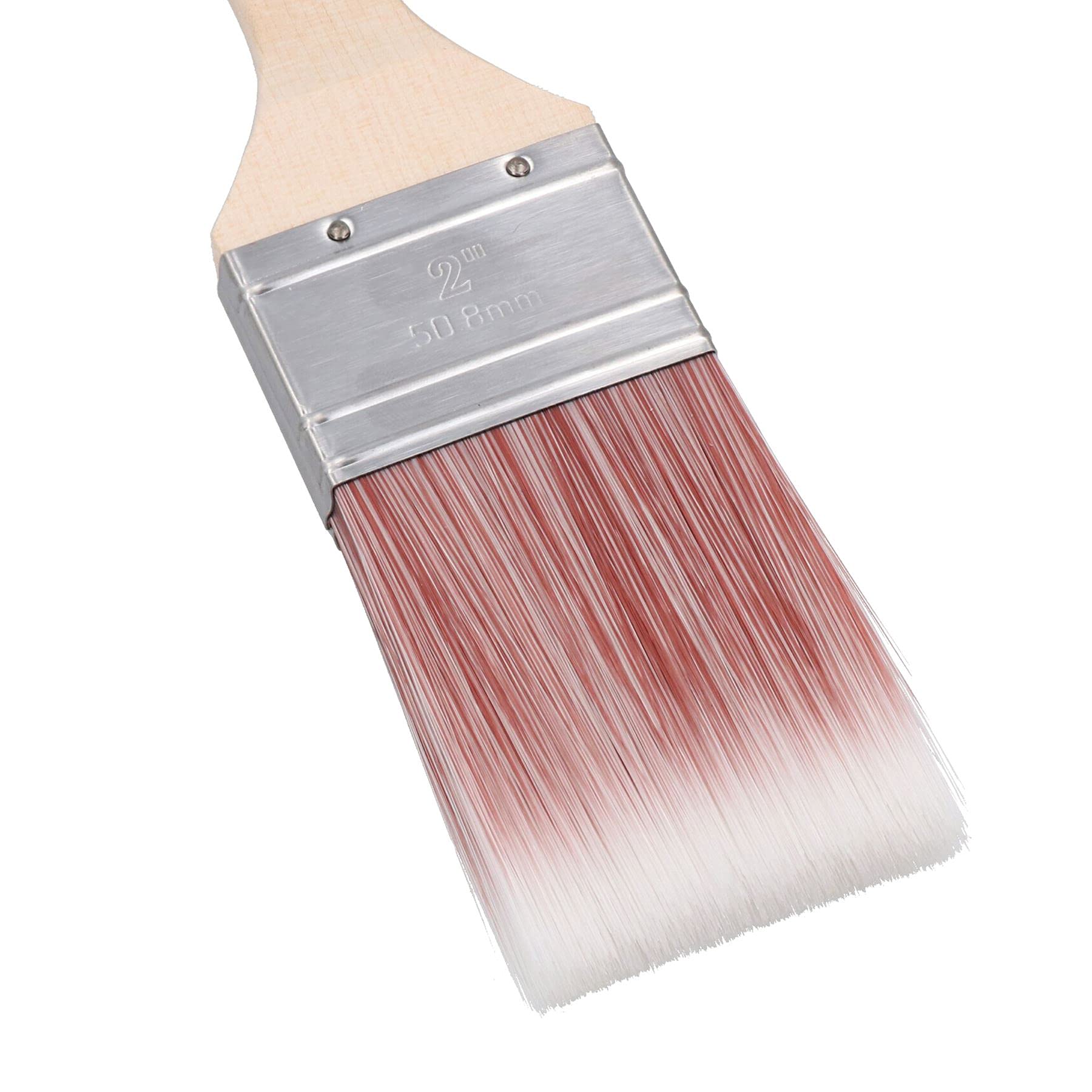 25 pinceles de pintura sintética + pinceles de decoración mango de madera de 2,5 cm - 5 cm