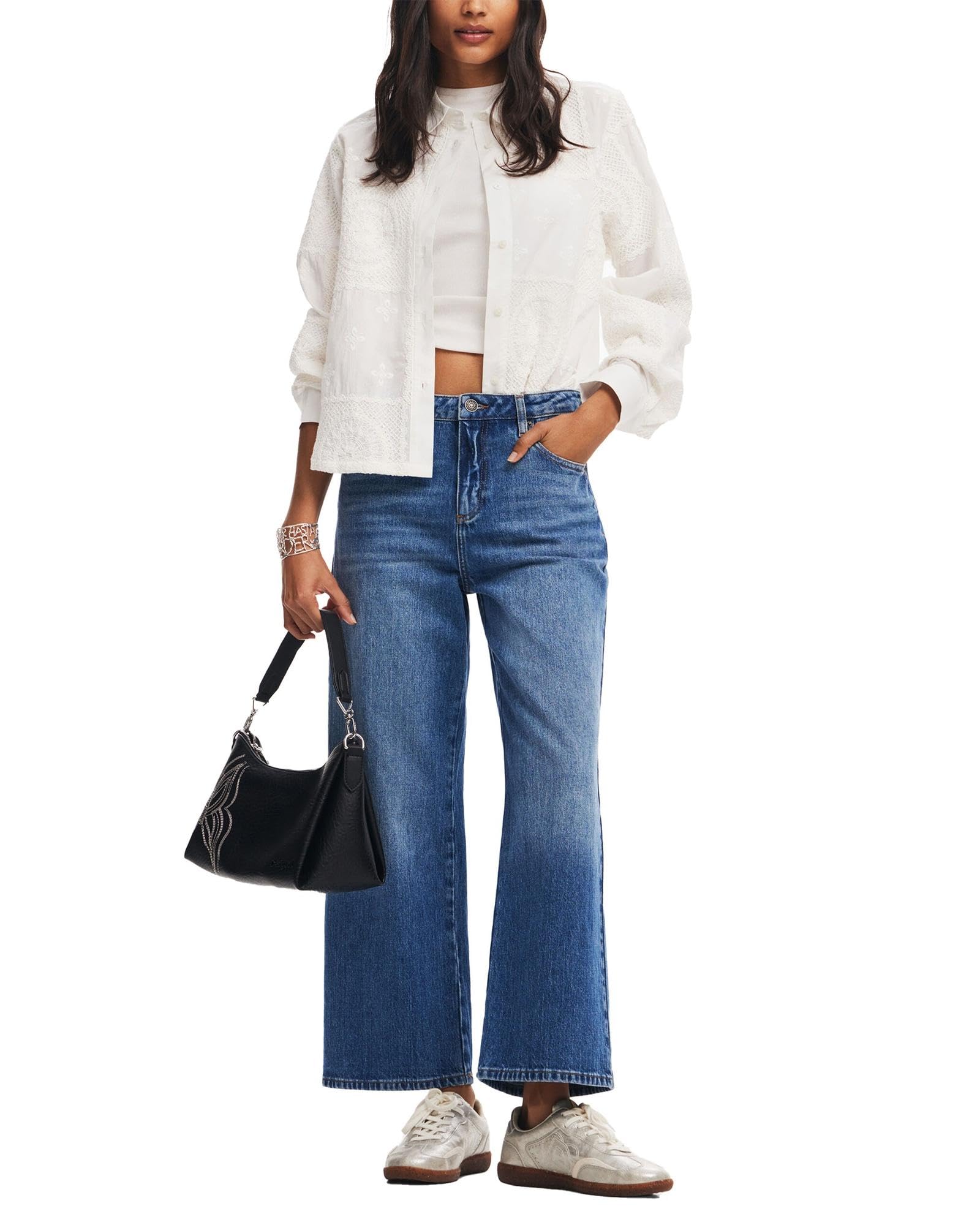 Desigual Damen Jeans Woman Denim Denim Long Trouser