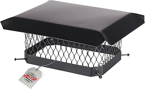 Cubierta de chimenea de acero galvanizado, tapa de chimenea negra HYC, cubierta de chimenea de un solo tornillo, cubierta de chimenea para adaptarse