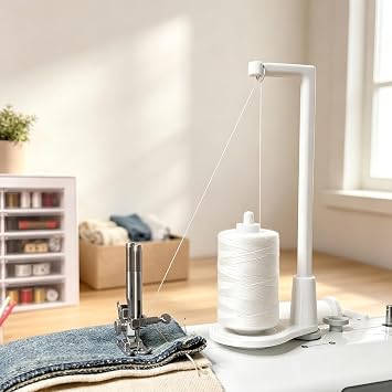 Large Capacity Thread Spool Stand, Thread Holder for Sewing Machine,White