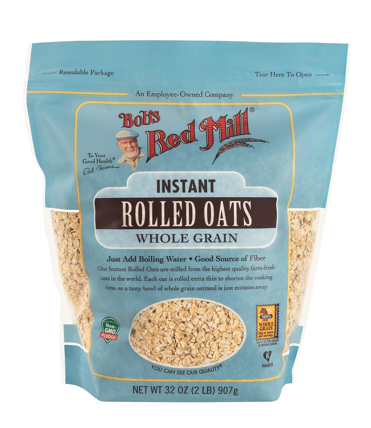 Bob's Red Mill Instant Rolled Oats 907gm | whole Grains | Rich in Protein and Nutritions Full Cereals