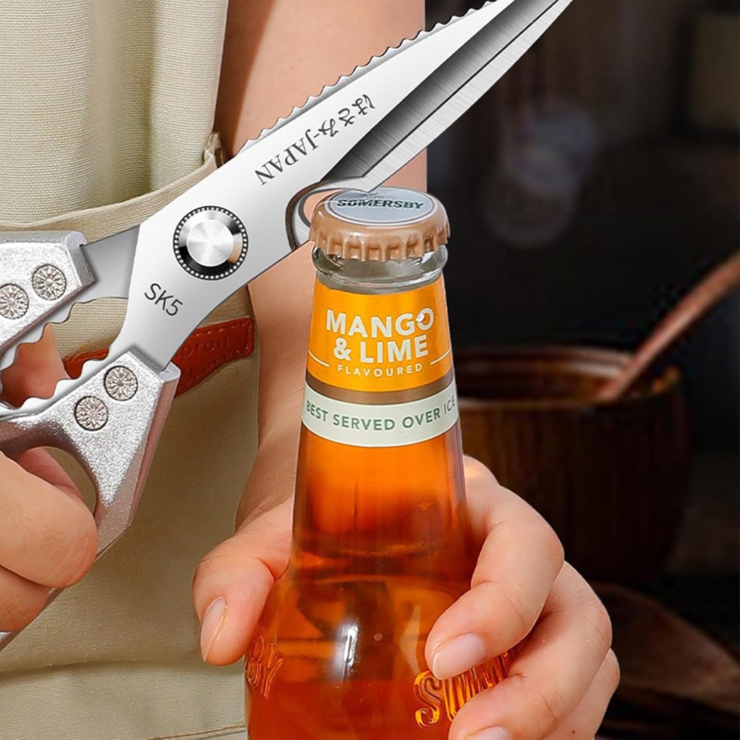 Multi-purpose kitchen shears, professional-grade kitchen shears, food cutting tools, suitable for chicken, meat, and fish. Direct from manufacturer, wholesale discounts available (100)