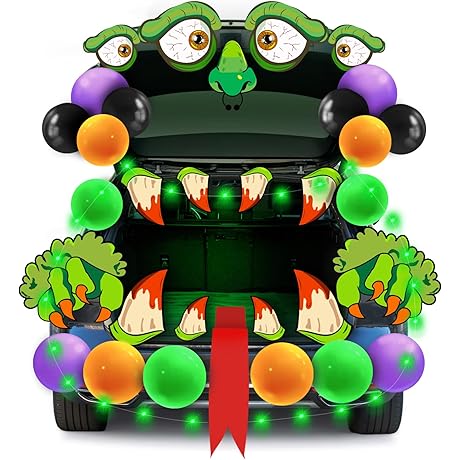 3D Monster Halloween Truck or Treat Decoration Kit for Cars, SUVs, Vans & Truck Beds