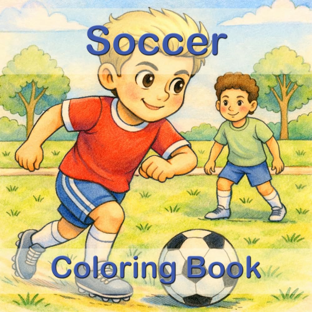 "Soccer- Coloring Book" – Players, Mascots, & Exciting Match Scenes, Goals & Celebrations in Comic Style: Comic Coloring Book for Children Ages 5 and Up