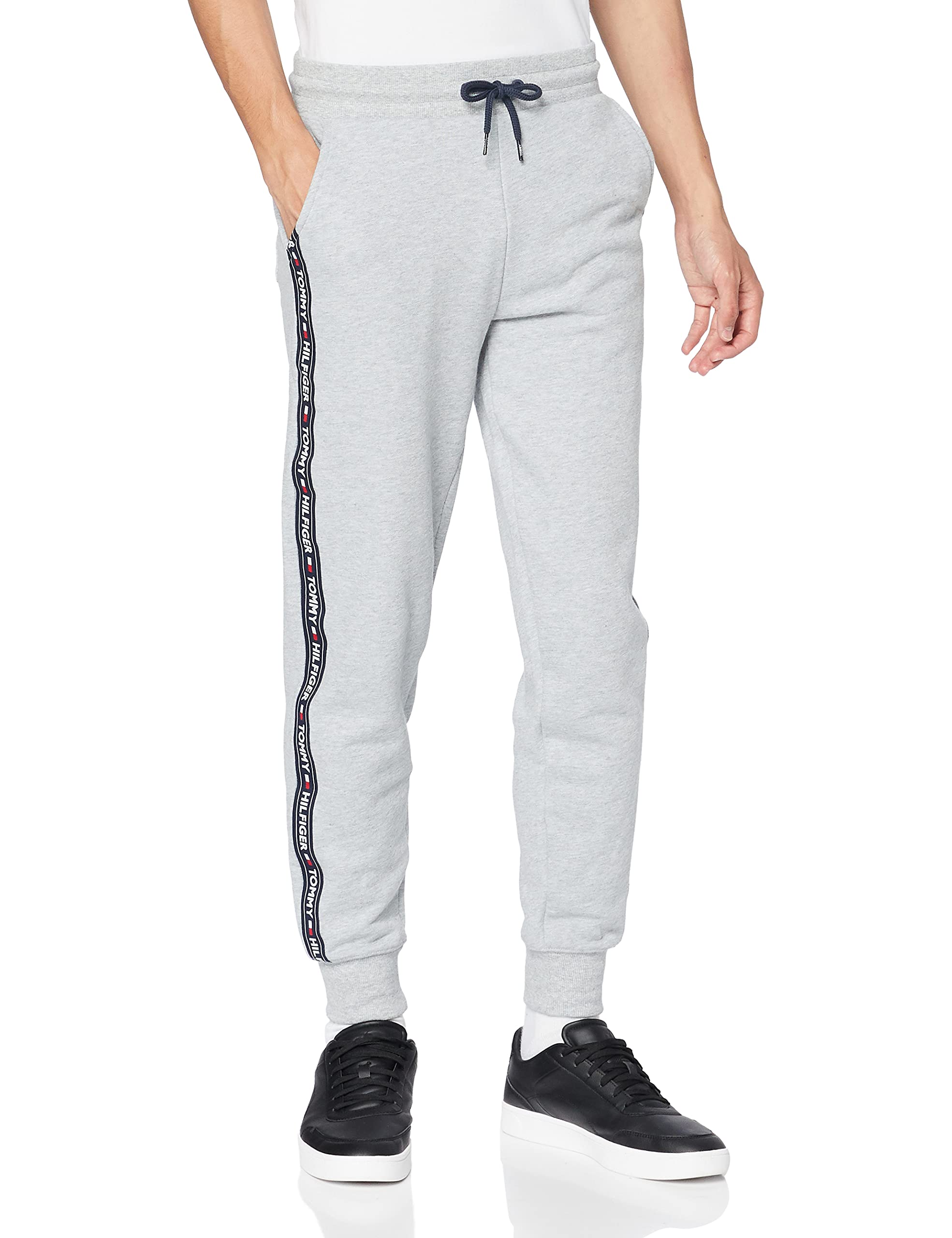 Tommy Jeans Men’s Long Jogging Bottoms, Grey (Grey Heather), M