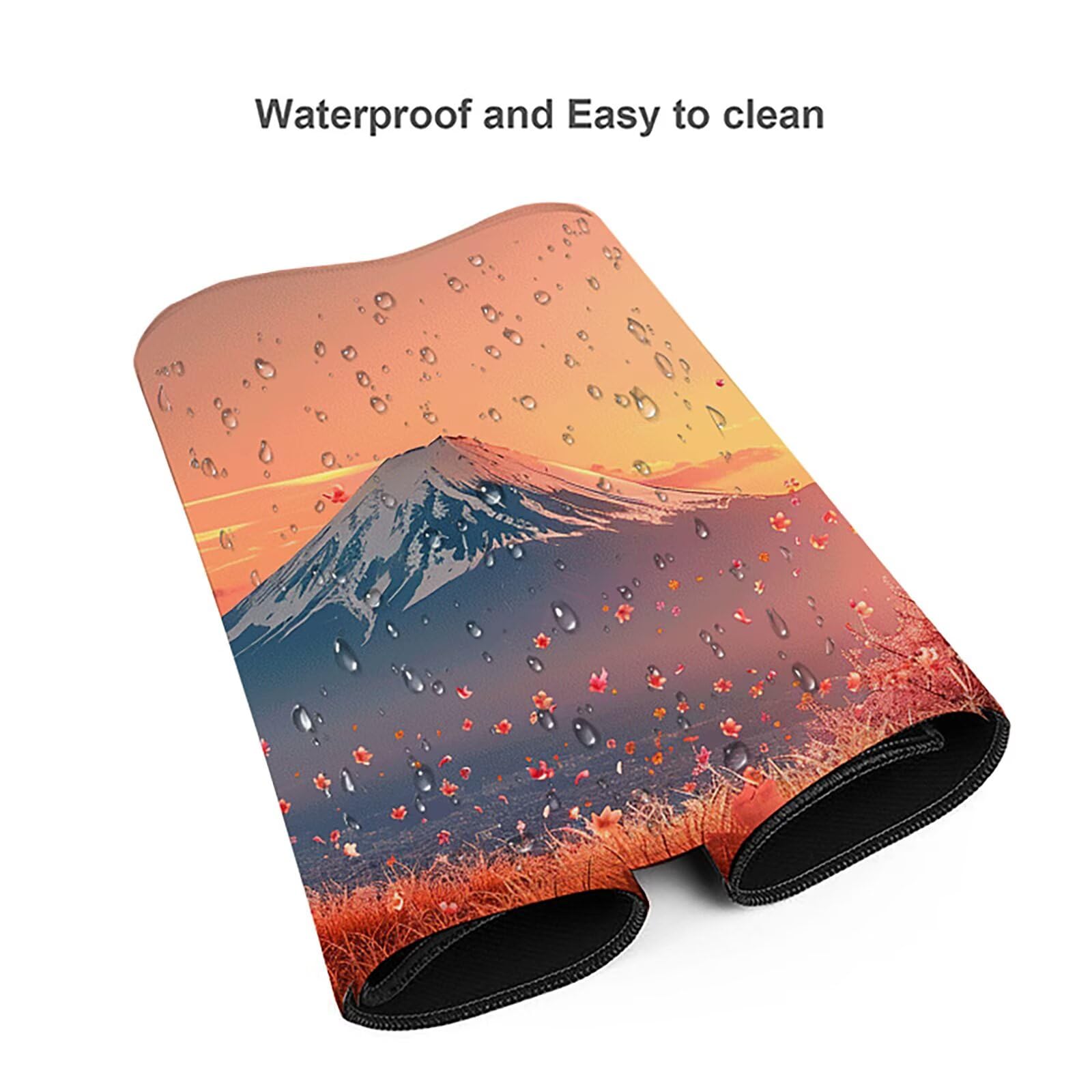 áRbol De Flor De Cerezo Alfombrilla Ratón Gaming XXL 1500 x 800 mm, Alfombrilla Gaming Rosa Mousepad con Base de Goma Antideslizante, Impermeable Desk Mat para Teclado y Raton, Accesorios Gaming E-U