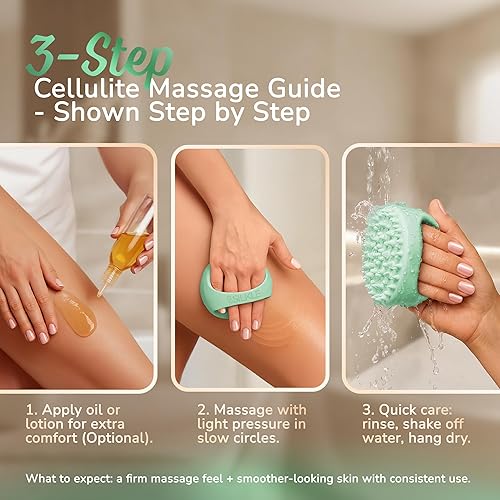 Miniatura 6 de Herramienta de masaje para celulitis y masajeador de drenaje linfático, cepillo de masaje anticelulítico de silicona para esculpir el cuerpo con