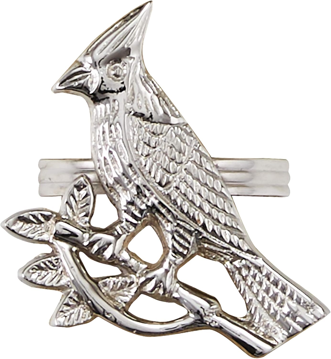 Top Brands Park Designs Cardinal Napkin Ring Silver Finish - Set of 4 New Arrivals Park Designs Cardinal Napkin Ring Silver Finish - Set of 4