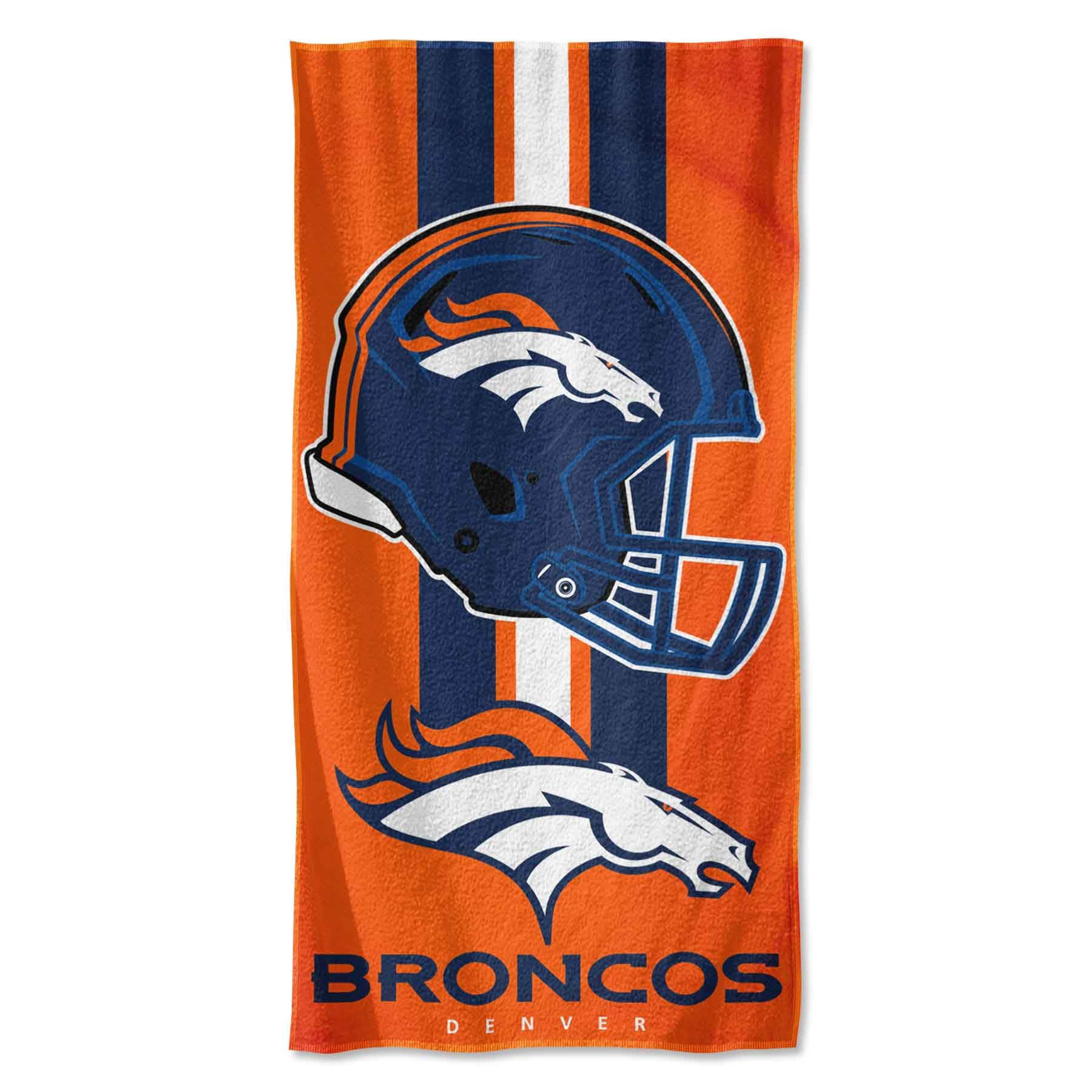 Wincraft Offizielles NFL Denver Broncos Strandhandtuch, Badetuch in 75x150 cm, Schwarz