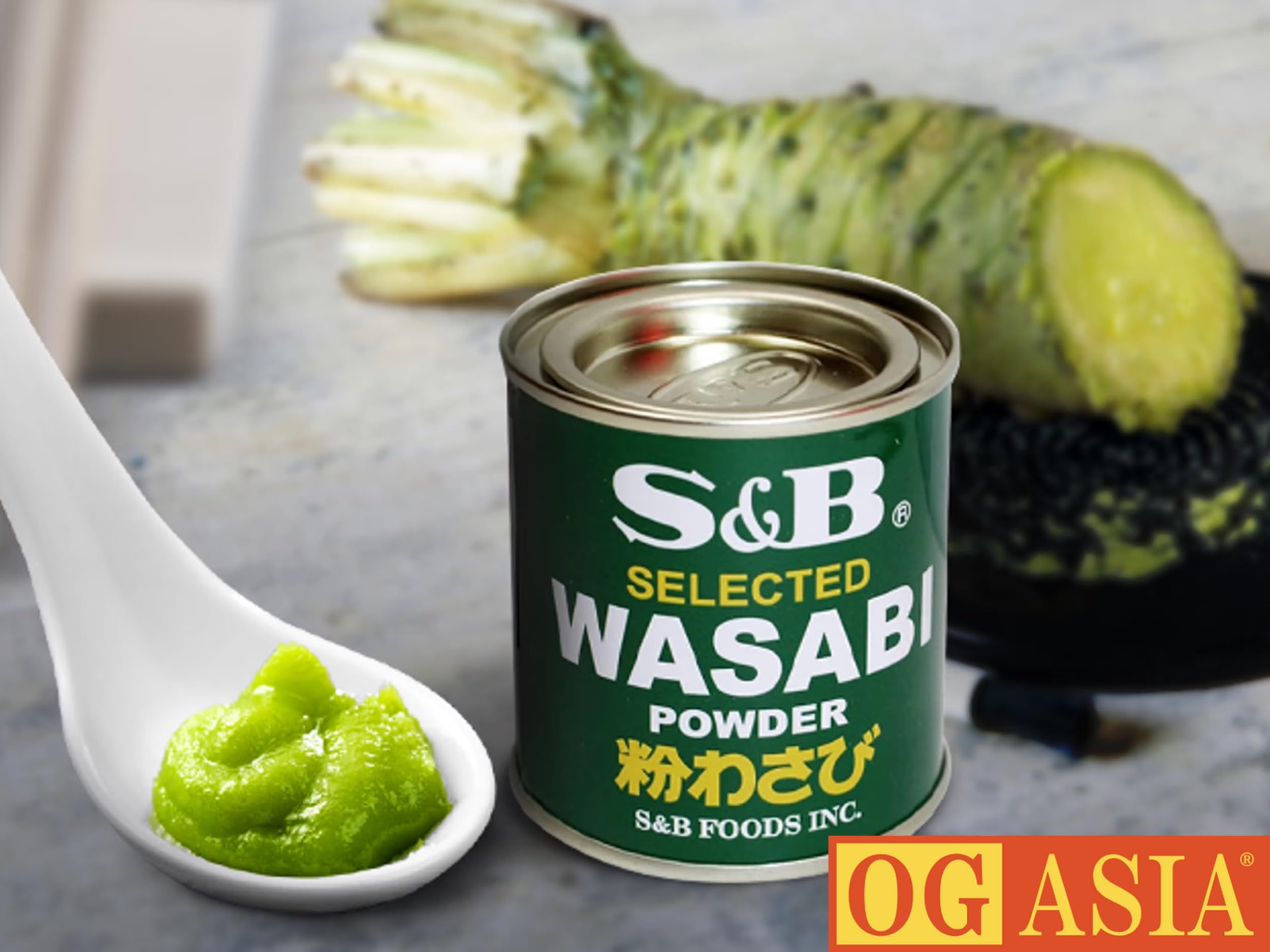 S&B Lot de 3 poudres wasabi japonaises naturelles et sans additifs OG ASIA 3 x 30 g