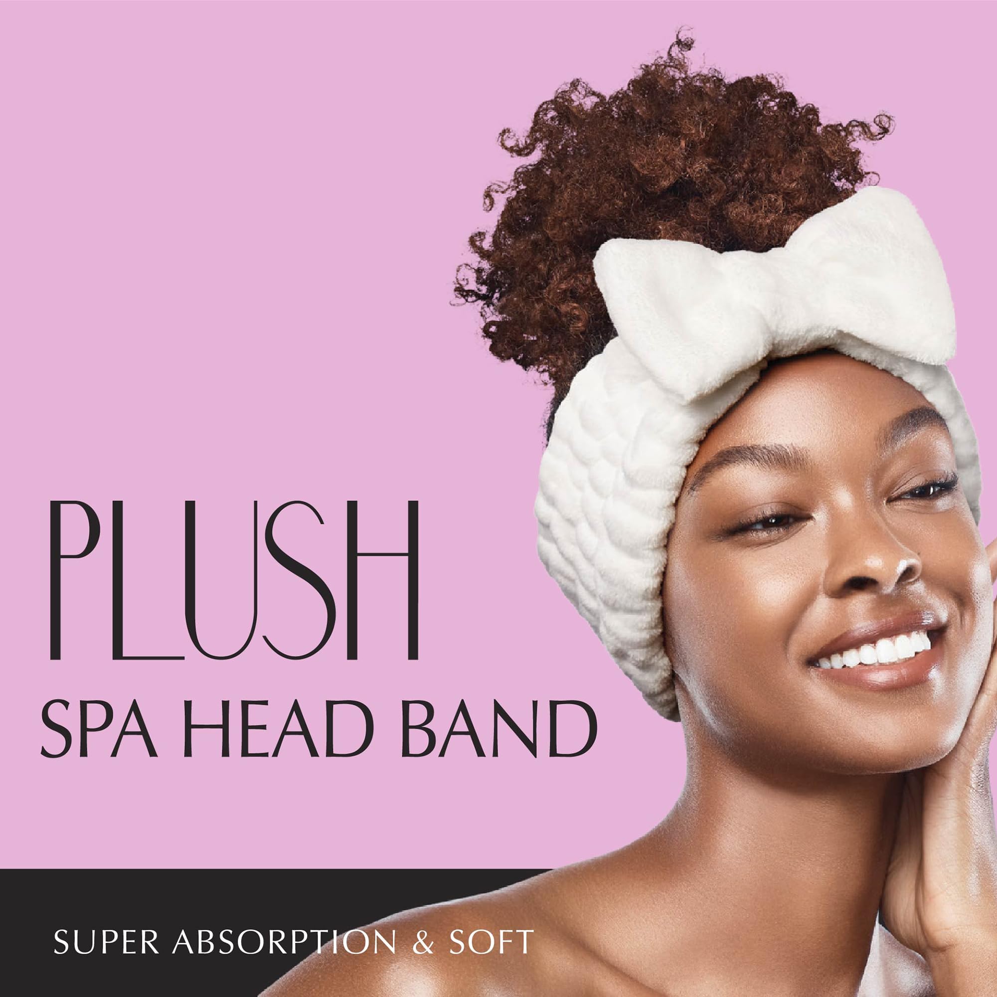 Premium Elastic Embedded Wire Thick Makeup FaceWash Shower Hair Headband Amazon.com : Hairizone Cute Makeup Headbands for Face Wash  main image 2
