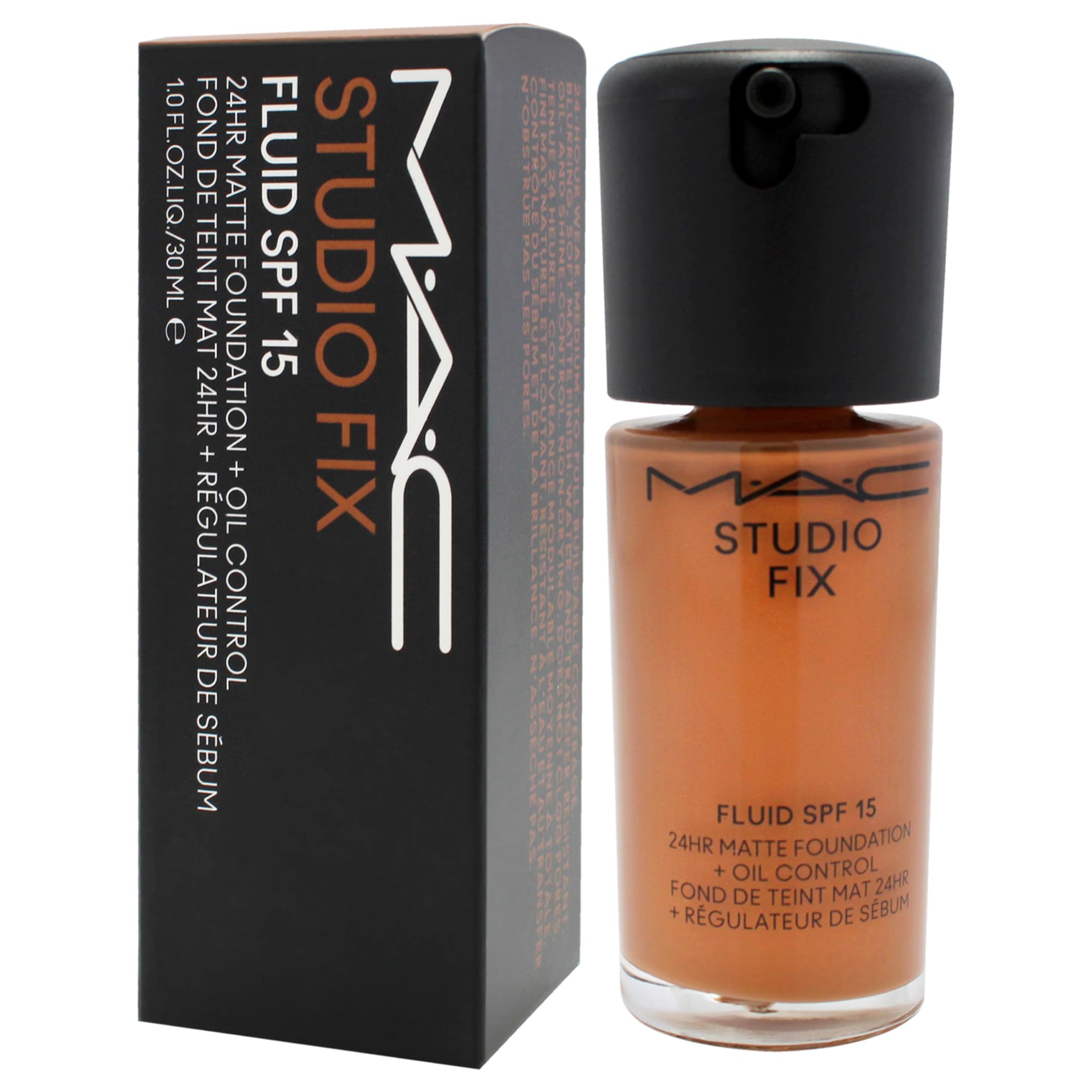 Studio Fix Fluid SPF 15 24Hr Matte Foundation Plus Oil Control - NW45 by MAC for Women - 1 oz Foundation, Cranberry, 30 ml (Pack of 1) - Image 4