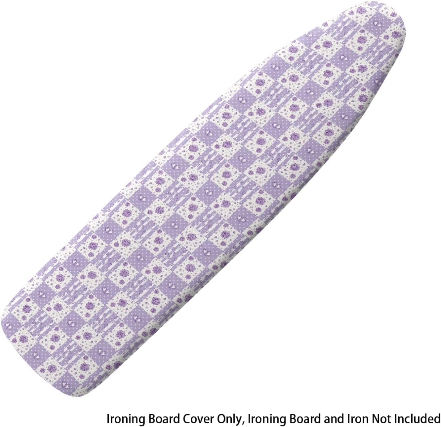 Flowers Ironing Board Cover,16"x55" Standard Ironing Board Cover with Elastic Edge and Hook and Loop Fasteners, Scorch & Stain Resistant, Polyester Home Ironing Board Covers, Artisan Floral Paint