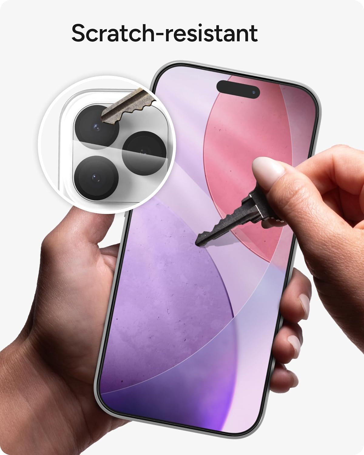 ZAGG Glass+ Screen & Camera Lens Protection for iPhone 17 Pro - Impact & Shatter Protection, Full Coverage Scratch & Smudge-Resistant Tempered Glass, Anti-Reflective Camera Lens Protector - Image 4