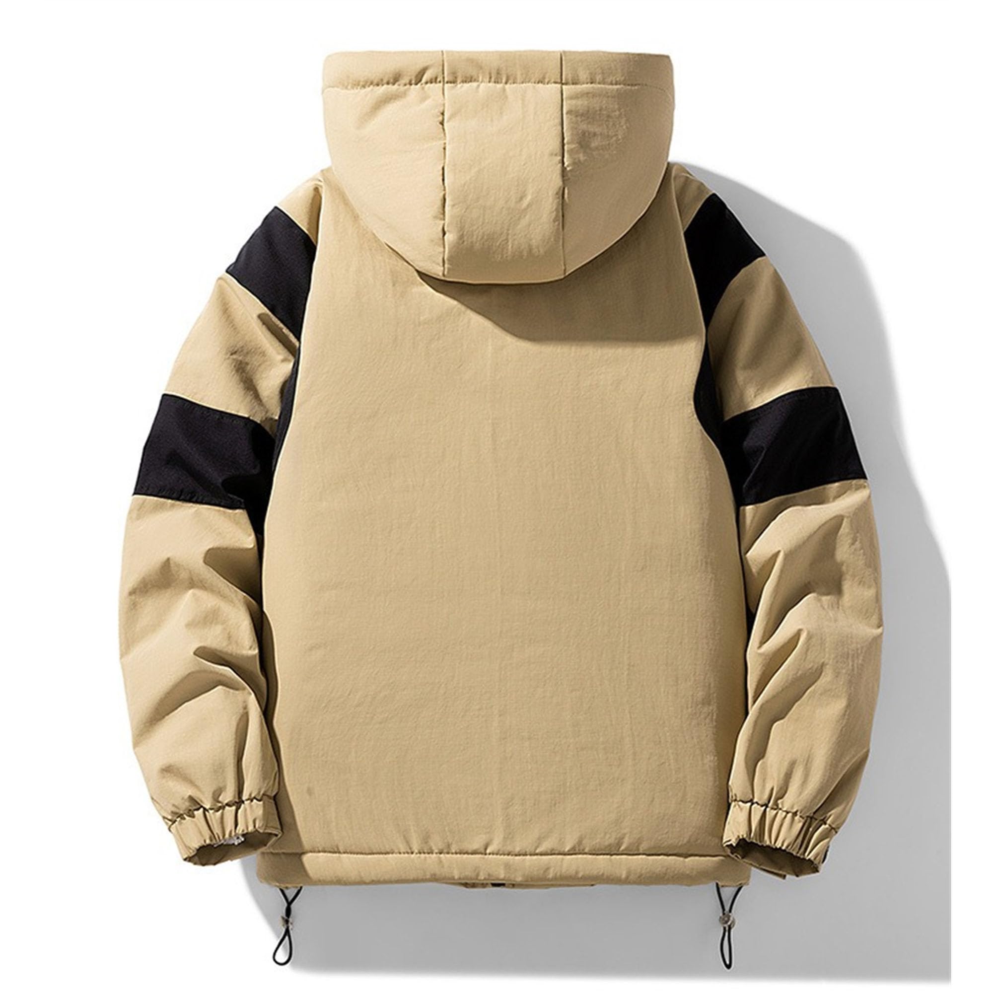 Giacca invernale allentata da uomo M-8Xl Casual Giacca a vento con cappuccio Piumino Isolato Caldo Cappotto invernale Color Block