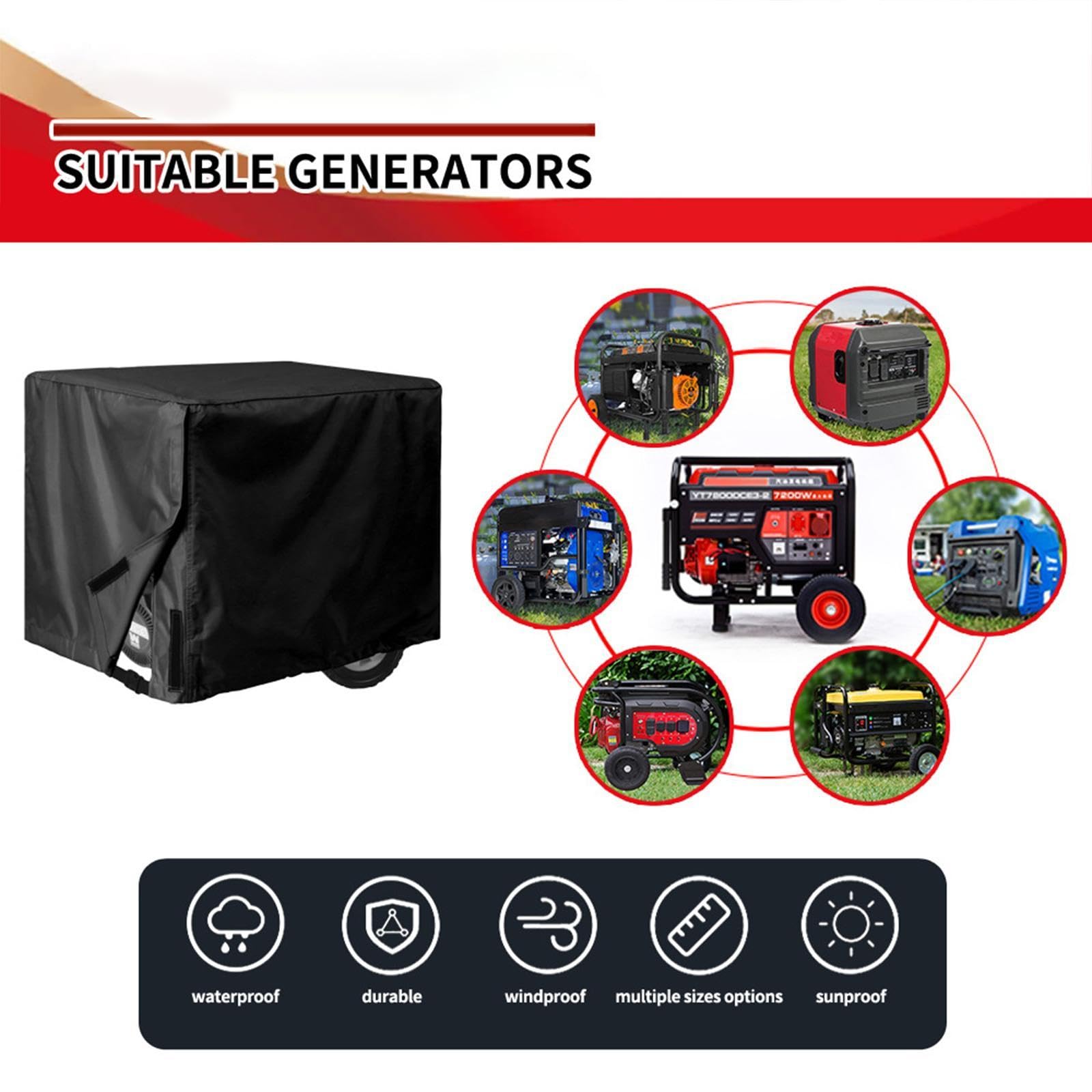 Funda para Generador de Uso Exterior con Protección contra El Polvo Y Características de Almacenamiento, 32 X 24 X 24