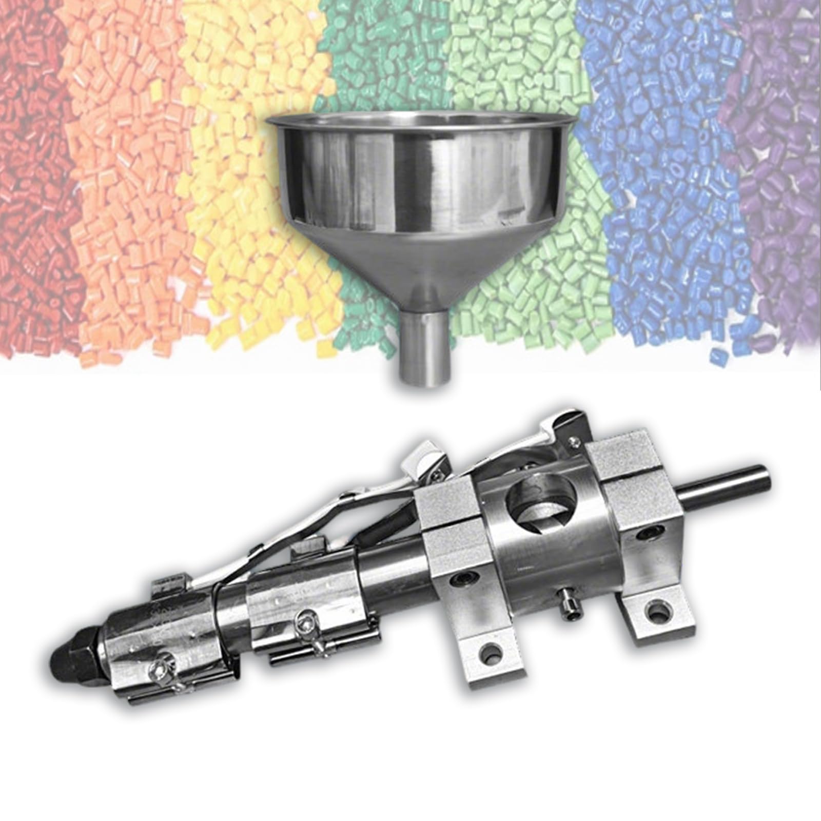 Parti di estrusore a vite singola, Estrusore filamento, Filettatura M18x2.5, Ugello di foro da 2,5 mm, Bobina di riscaldamento in ceramica da 200W, Accessorio per stampaggio a iniezione di plastica