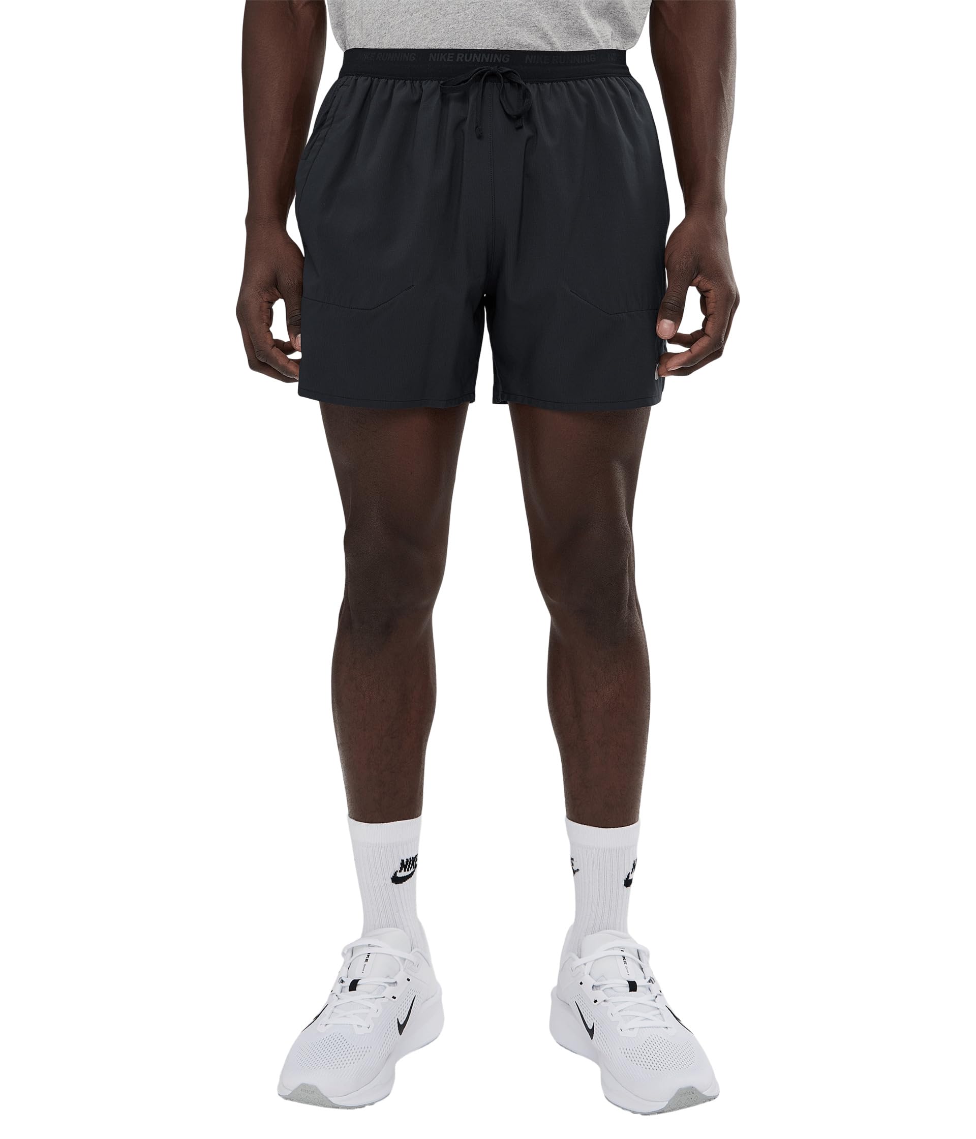 NIKE Men's M NK DF Stride 5IN BF SHRT T-Shirt, Black/Black/Slicctive Silv, XXL