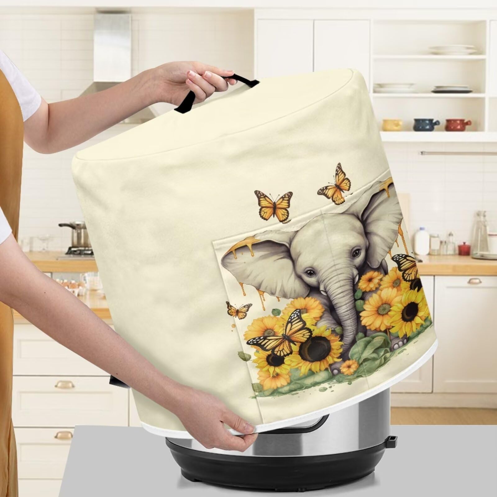 Yiekeluo Color Floral Flowers Pressure Cooker Cover Nifty Pressure Cooker Appliance