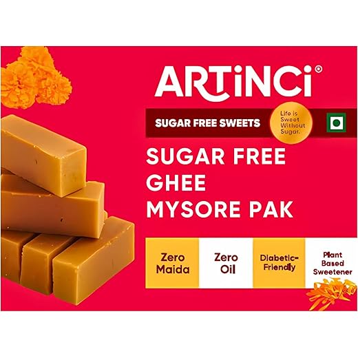 Artinci Sugar Free Ghee Mysore Pak 160gm