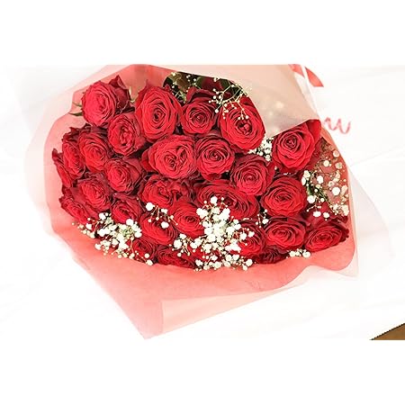 Amazon 全５色から選べるバラの花束40本 バラギフト専門店マミーローズの豪華なバラの花束 生花 赤 バレンタイン 花束 オンライン通販