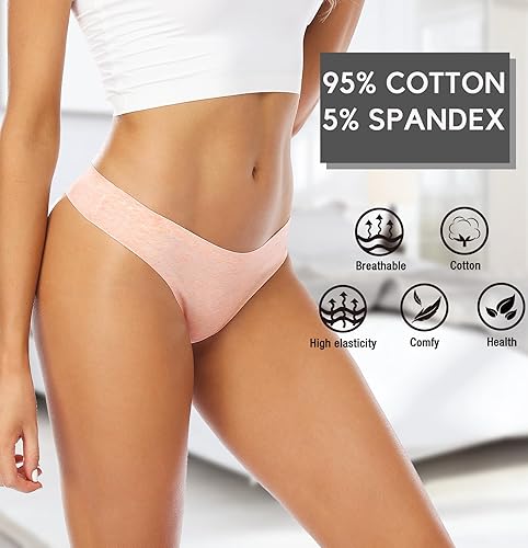 Miniatura 9 de Wealurre Tanga de algodón transpirable ropa interior de tiro bajo