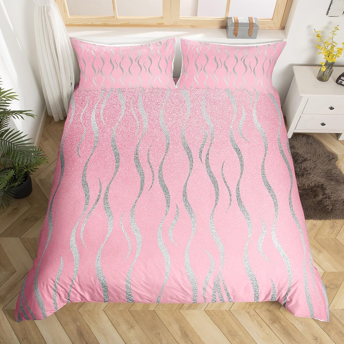 Feelyou Blue Black Ombre Bedding Set Twin Size, Abstract Blue and Black Comforter Cover for Boys Girls Abstract Art Duvet Cover Luxury Modern Bed Set Decorative 2Pcs with 1 Pillow Case (No Comforter)