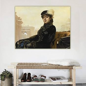 【1点もの】少女肖像画 額装入り オリジナルイラスト アート作品 優雅 美品 マネ「オリエンタル風の衣装をまとった若い女」 [62418776]のアート