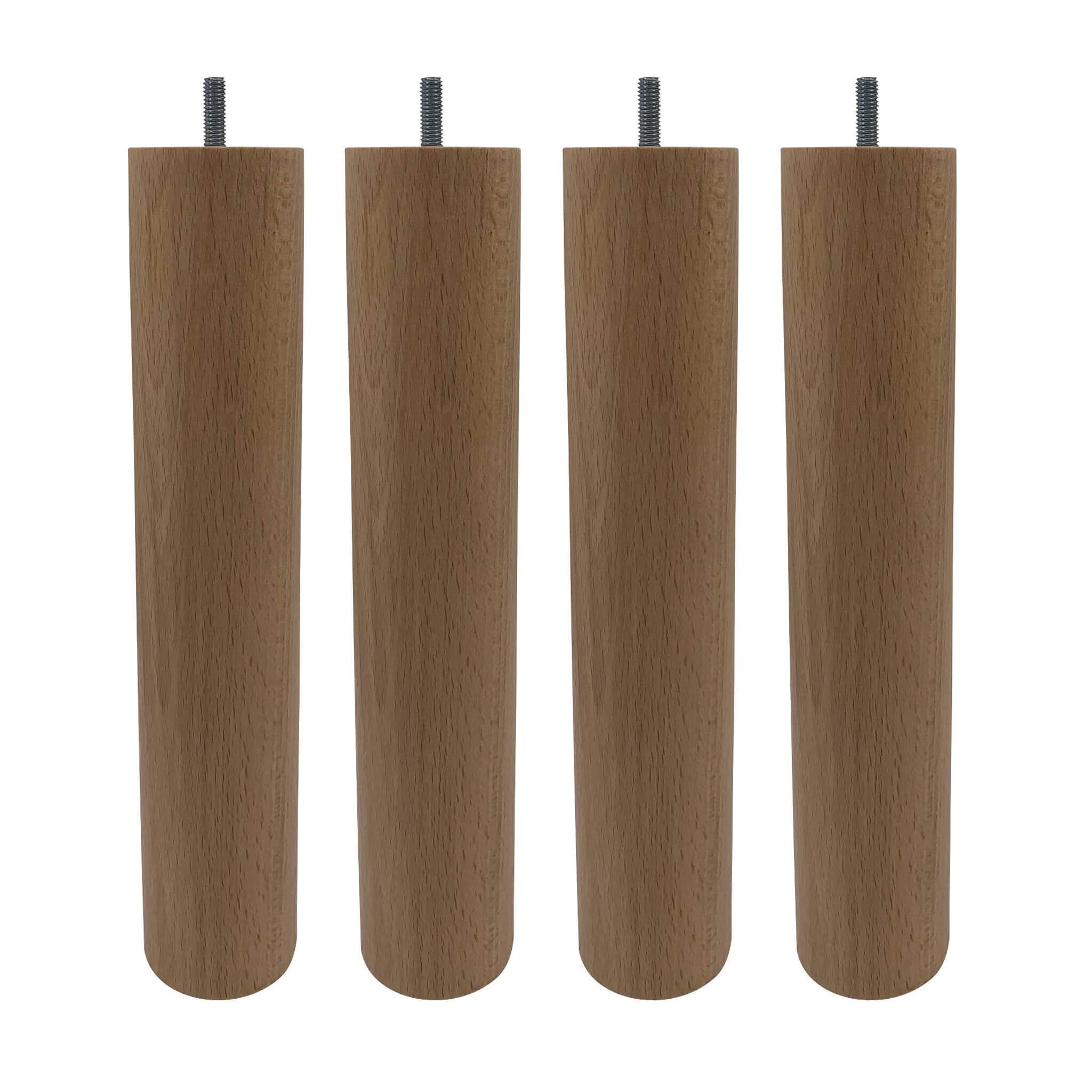 Someo 4 Pieds cylindriques Bois Naturel 30 cm