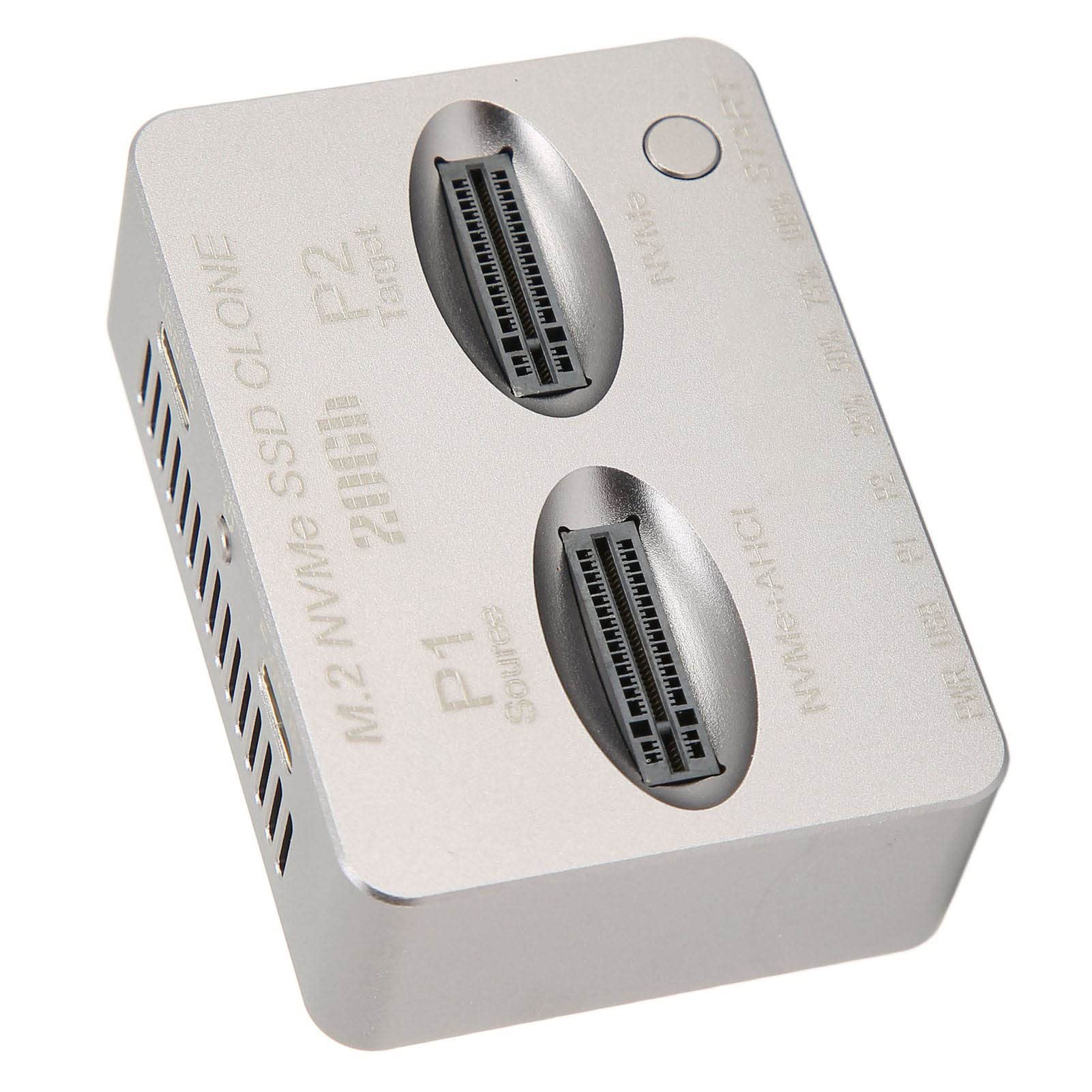 Stacja Dokująca M.2 NVMe SATA, Duplikator Dysków Twardych M.2 Solid State System JMS586U Master, Duplikator Podwójnych Dysków M.2 NVMe/SATA, USB 3.2 TYPE-C Gen2x20 Gb/s.