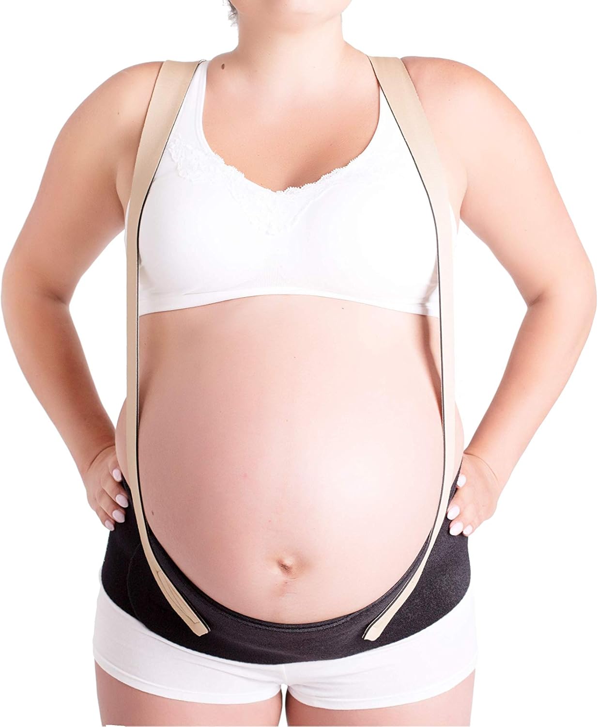 CABEA Baby Belly Band + Shoulder Straps for Maternity Support Back Hip Belly Pain relief
