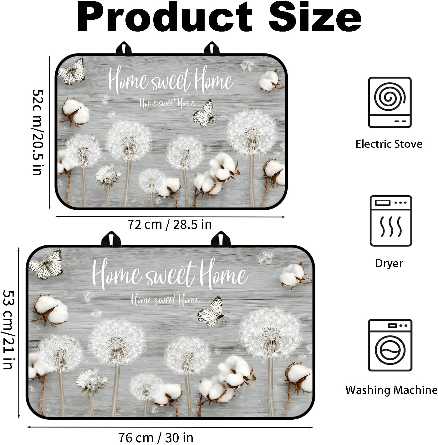 Stove Top Cover for Electric Stove 28" x 20", Heat Resistant Cooktop Cover with Anti-Slip Backing, Scratch Resistant Multi-Purpose Stove Cover, Expands Kitchen Countertop Space