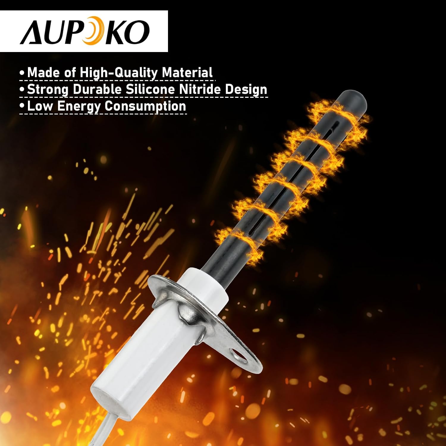 Universal Ignitor, 120V Silicon Nitride Hot Rod Ignitor Replacement for Silicon Carbide Igniters of The Gas-Fired Forced-Air Furnaces, Water Heaters, Boilers, Suitable for Almost 90% of Applications