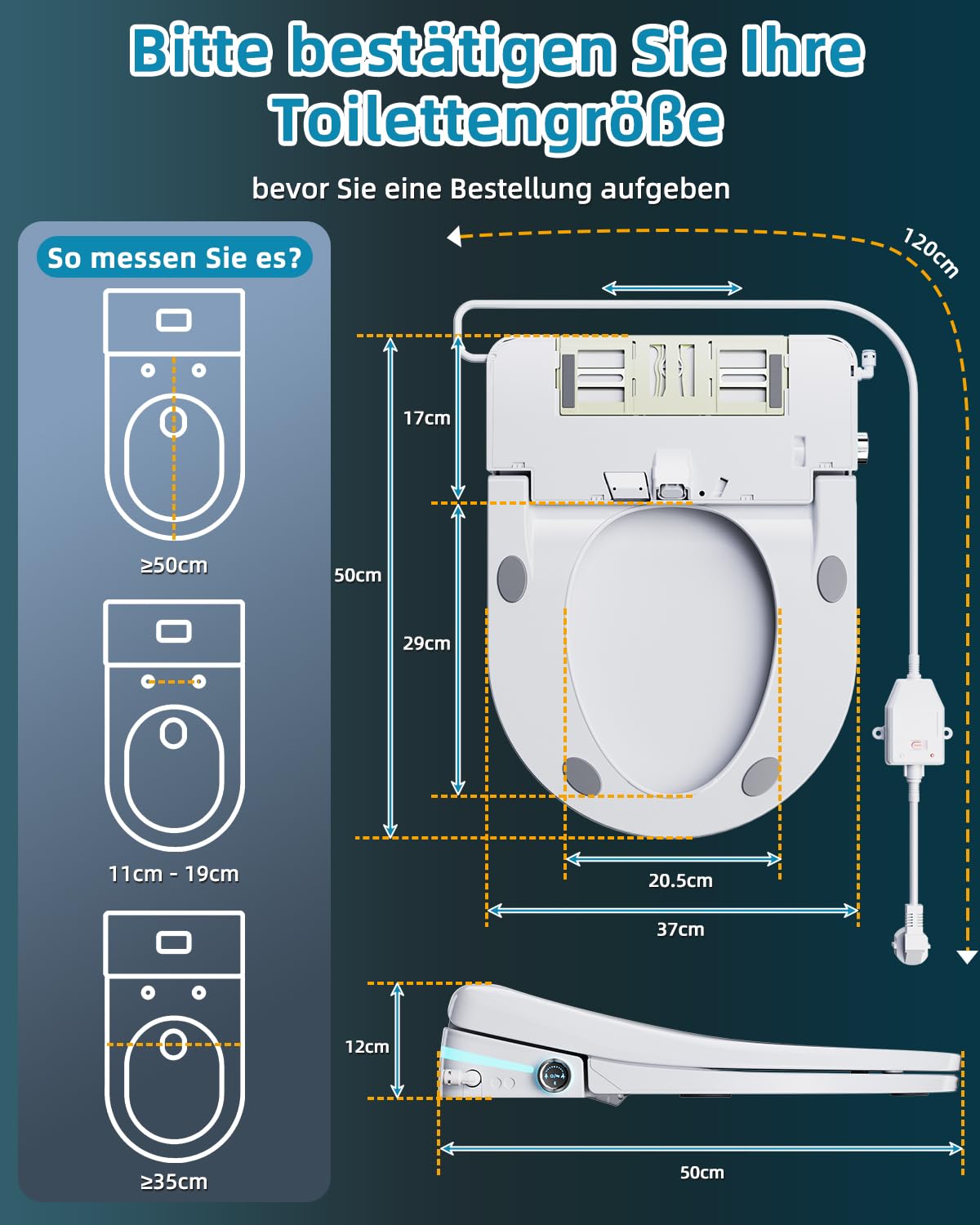 Asiento de inodoro inteligente con función bidé, asiento de inodoro japonés calefactable con tapa automática, bidé electrónico con agua caliente y secadora, accesorio para inodoro con mando a