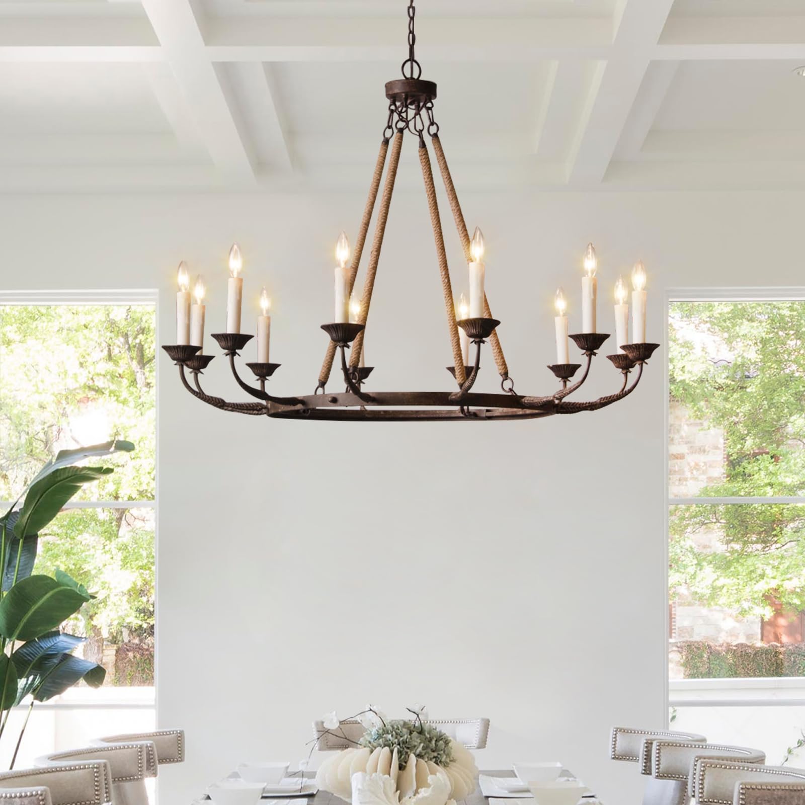 LOVEDIMA Vintage Chandeliers for Dining Room 12-Light Ceiling