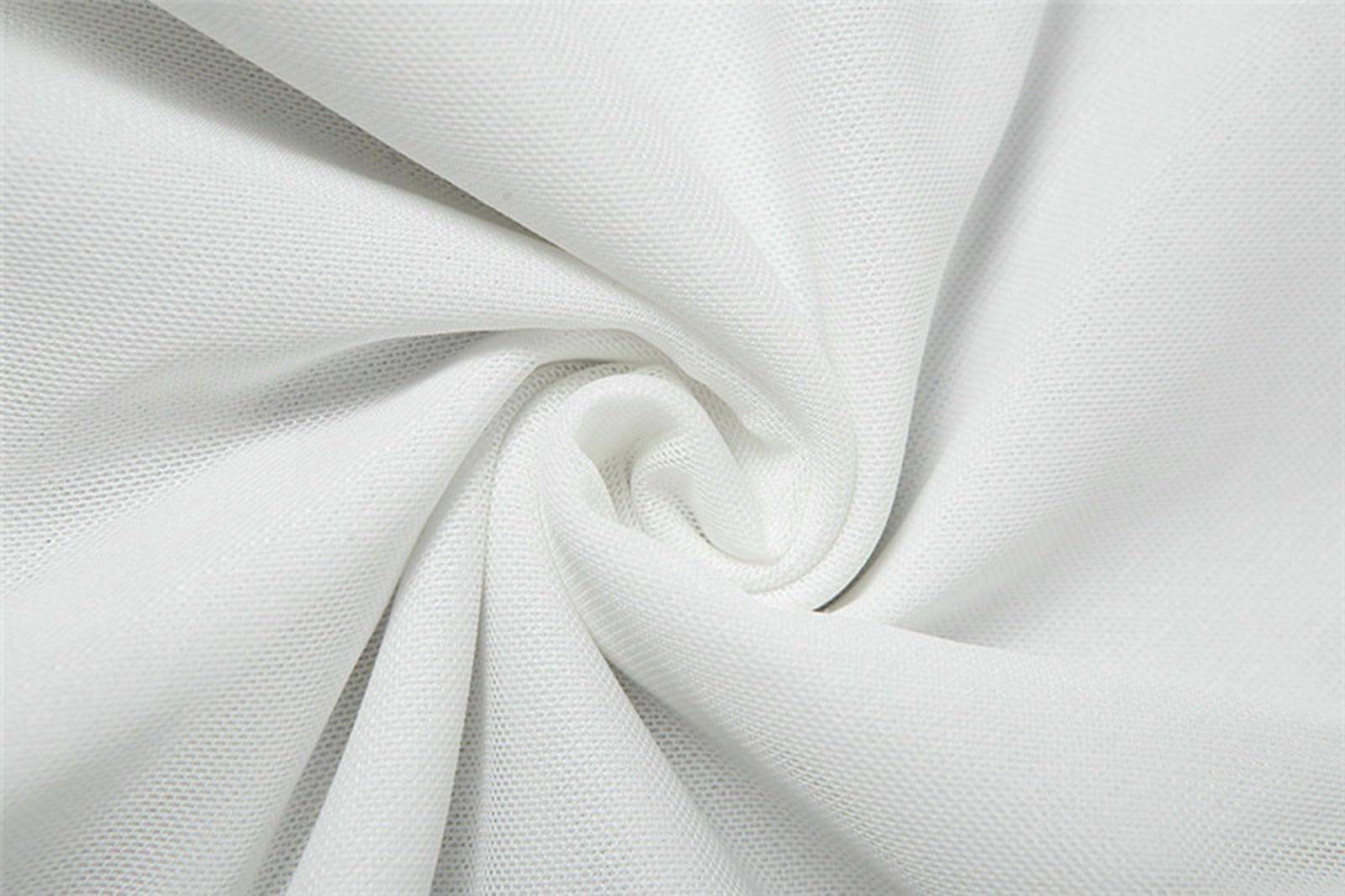 Vestito Donna Abito per Stendere Asimmetrici Arruffato da off Spalla Bodycon Cocktail Dress-Bianco-m