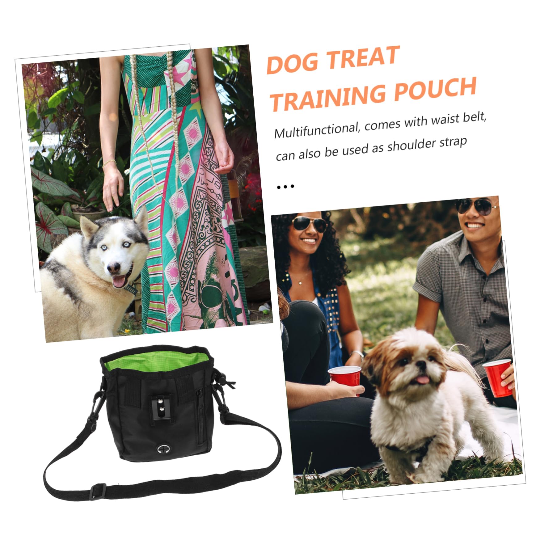 ibasenice wasserdichte Trainings Tasche für Hunde mit Klicker und Pfeife Praktische Bauchtasche für Leckerlis für Camping und Hundetraining im Freien