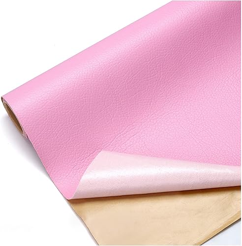 SPEGZ Tela de cuero, 22 colores, 54 x 19 pulgadas, patrón de lichi, parche de reparación de cuero grande, kit de parches de cuero autoadhesivo,